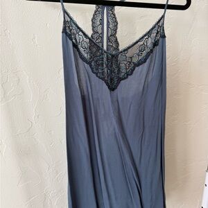 In Bloom Midnight Blue Lace Chemise